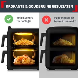 Tefal Easy Fry Crispy Stack EY7528 - Dubbele Airfryer - 10L - 6 automatische programma's - Geschikt voor 6 personen — thumbnail 6
