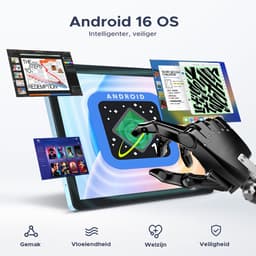 Aorlym P10 Pro - Tablet - 48 GB RAM (8+40 GB) + 128 GB ROM (2 TB/TF) - 10,1 inch HD 120 Hz - Android 16 - 8800 mAh - Gemini AI - T7250 - Face ID - Dubbele luidsprekers, complete accessoirebundel met toetsenbord en stylus - Blauw — thumbnail 5