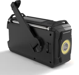 Crestone Noodradio - 10.000 mAh - 2026 verbeterde versie - Solar Opwindbaar - Solar Powerbank Zonneenergie - Draagbare Radio op batterijen - Zaklamp led oplaadbaar - Survival Noodpakket - Oranje — thumbnail 4