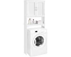 SNJY® Wasmachine Kast - Wasmachine Verhoger - Wasmachine Ombouw - 23D x 75B x 180H cm - Wit