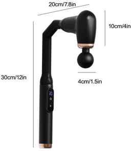Massagepistool met lange steel voor diepe weefselmassage – 6 koppen en 6 snelheden — thumbnail 5