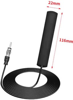 Universele FM/AM Radio Antenne voor Auto - Inclusief raam montage - 85~112MHz - Autoradioantenne - 5 meter draad - Plug and Play - Ongestoord Muziek Luisteren — thumbnail 3