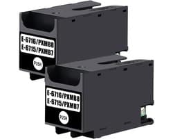 INKFIND T6716 T6715 (2 Pack) maintenance box compatibel met Epson T6716 T6715 maintenance box voor Epson WorkForce Pro WF-C5210DW/C5290DW/C5710DWF/C5790DWF/M5299DW/M5799DWF/M5298DW/C529RDW/C579RDWF/3825/3820/4720/4725/4730/4740/4745