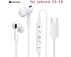 Quanyunzs - Bedrade Oordopjes - Met Microfoon - Bedieningsknop - Lightning - Voor iPhone Gebruikers - Model QZC1
