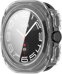 Hoesje Geschikt voor Samsung Galaxy Watch Ultra - Bumper Case met Ingebouwde Tempered Glass - Volledige Bescherming - Transparant — thumbnail 5