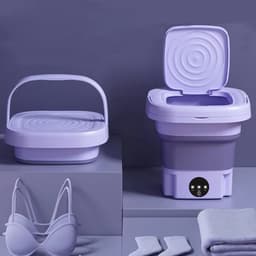 EAFC Mini-wasmachine - Camping-wasmachine - Draagbare mini-wasmachine - Studenten Wasmachine - paars — thumbnail 5