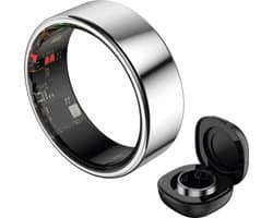 HAALE II Smart Ring met Oplaadcase - Silver - Size 12