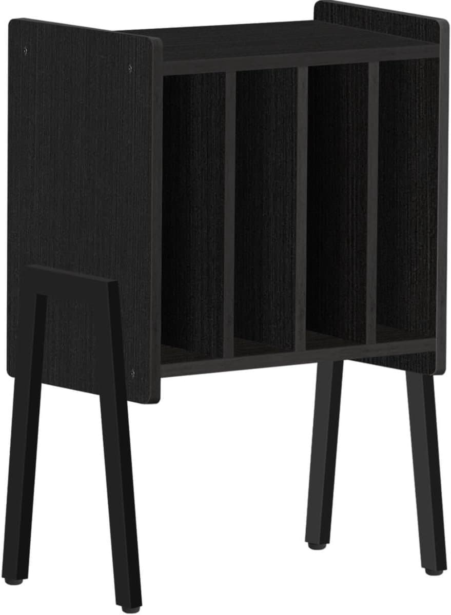 DnA® LP Opbergsysteem - Lp kast - Platenspeler Kast - Platenspeler Meubel - Vinyl Kast - Zwart - ‎30cm x 40cm x 66cm — afbeelding 1