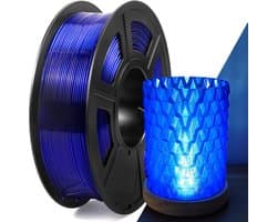 Transparant Blauw PETG Filament 1.75mm 1KG voor 3D Printer - Hoge Kwaliteit en Nauwkeurigheid
