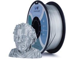 3D Printer Filament - Metaal PLA - 3D Printen - Nauwkeurigheid +/- 0.03mm - 1.75mm 1KG - Zilver
