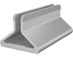 Mastersøn Verticale Laptop Standaard - Verstelbaar - Aluminium - Ruimtebesparend - Grijs