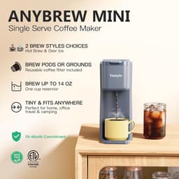 Compact Koffiezetapparaat voor Warme en IJskoffie, Geschikt voor K&Gemalen Koffiecups — thumbnail 3