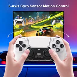 Ntech PS5 Controller Geschikt voor PS5 en PS5 Slim - ps5 game controller Draadloos - Wit - Audio Jack Input - Touch Sensor - Dual Trilmotoren Draadloze Controller — thumbnail 7