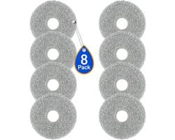 8 Stuks Dweilpads geschikt voor Dreame L10s Pro Ultra, L10s Pro Ultra Heat, L10s Ultra Gen 2 met fijne haren - Stofzuiger onderdeel