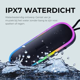 Delmark Draadloze Bluetooth Speaker - 20W Stereo - RGB Verlichting - IPX7 Waterdicht - Tot 20 uur Speeltijd — thumbnail 3