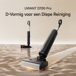 UWANT D700 Pro Nat- en Droogzuiger - Steelstofzuiger zonder Zak - Draadloze Vloerreiniger met Dweilsysteem - D-Vormige Borstel — thumbnail 2