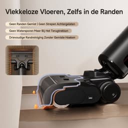 UWANT D800 Nat- en Droogzuiger - Elektrische Dweil met Dweilfunctie - Steelstofzuiger Draadloos - Vloerreiniger met Robotarm - 25 kPa Zuigkracht — thumbnail 4