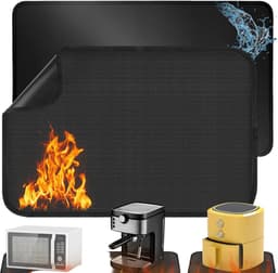 2x Hittebestendige Beschermingsmatten – 60x40 cm – Antislip Onderzetters voor Airfryer, Oven, Koffiemachine & Magnetron – Zware Keukenmatten voor Aanrechtapparaten — thumbnail 1