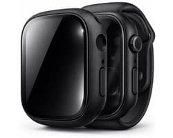 Screenprotector + Hoesje geschikt voor Apple Watch Series 11 / 10 46mm – Privacy Glas – 360° Bescherming – Anti Inkijk – Zwart