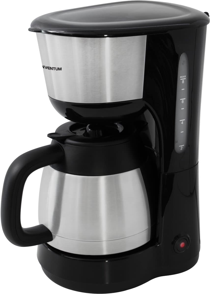 Inventum KZ618 - Koffiezetapparaat - 1 liter - 8 kopjes - Filter 1x4 - Thermoskan - Filterkoffie - Zwart/RVS — afbeelding 1