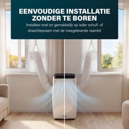Princess Mobiele Airco - 9000 BTU - Smart - 3-in-1 - Airconditioner - Ventilator - Luchtontvochtiger - App Bedienbaar - WiFi - Afstandsbediening - Touchscreen - Incl. Raamdichting Kit - 358909 — thumbnail 6