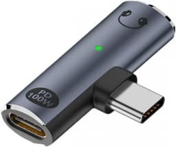 USB-C naar 3.5mm Audio Adapter met 100W PD Snelladen - DAC AUX HiFi Geluid — thumbnail 1