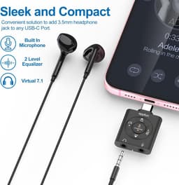 HiFi USB DAC Hoofdtelefoonversterker met 24bit/96kHz Hi-Res Audio en Microfooningang — thumbnail 3