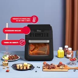 XXL Heteluchtfriteuse Oven 12 Liter - 5-in-1 Airfryer met Rotisserie en Accessoires — thumbnail 2