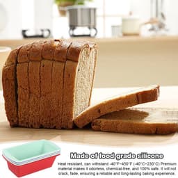 6x Siliconen Broodvormpjes Set - Rechthoekige Cakevormen Antiaanbak - Geschikt voor Oven en Airfryer — thumbnail 4