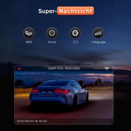 Quvo® Dual Dashcam - Dashcam Voor Auto 1080p - Voor en Achter Camera – Zwart - 11cm x 2cm x 6cm — thumbnail 2