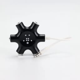 5-Weg Audio Splitter - 3.5 mm Jack Hoofdtelefoon Verdeler Zwart — thumbnail 2