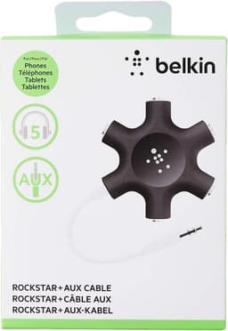 5-Weg Audio Splitter - 3.5 mm Jack Hoofdtelefoon Verdeler Zwart — thumbnail 5