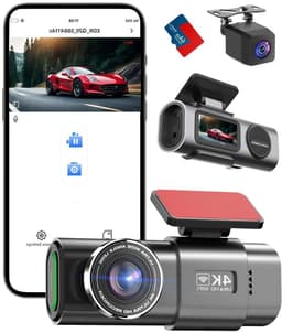 Quvo® Selevie Dual Dashcam - Dashcam Voor Auto 4K + 1080p - Voor en Achter Camera – Zwart - 8cm x 7cm x 4cm — thumbnail 1