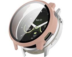 Stravo Screen protector case voor Garmin Venu 4 41mm - Full Cover Hard Case / Beschermend Hoesje - Roze - Garmin Smartwatch screenprotectors