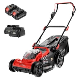 Elektrische Grasmaaier - Accu Grasmaaier Handmaaier - Gazon Onderhoud - 430mm Maaibreedte 42V - 2x 4.0Ah Accu - Rood — thumbnail 2