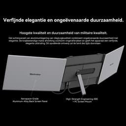 Blackview DCM8 Portable Monitor - 15,3 inch IPS Dubbel Scherm - Laptopscherm: 13-17.3" - 100% sRGB - Laptop Scherm Uitbreider - Plug & Play - Grijs — thumbnail 5
