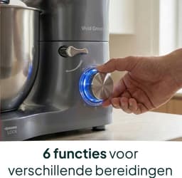 Keukenmachine - Keukenrobot mixer - Grote bereidingen - Krachtige 2000W motor - 387 x 238 cm - Grijs — thumbnail 3