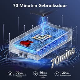 Elekiatech - Steelstofzuiger Draadloos - 65000Pa - 70 Min Gebruikstijd - 8-in-1 Filtersysteem - Goud — thumbnail 4