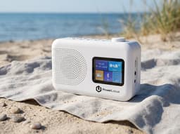PowerLocus DAB Radio - Draagbare Radio - Bluetooth - DAB+/ FM - Dimbaar - Batterijen & Netstroom - Wit — thumbnail 3