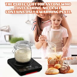 Verwarmingsmat voor natuurlijke zuurdesemstarter — Speciaal ontworpen voor het kweken van starters — Ingebouwde 12-uurs timer — 21–38°C — Ideaal voor thuis brood bakken — Zwart — thumbnail 2