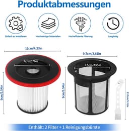Filter - 2 Stuks Geschikt voor Bosch Unlimited Serie 6 Accustofzuiger - Stofzuiger onderhoud en reinigings accessoires - Stofzuigerfilter - hepa filter - stofzuigerfilter - Vervangingsfilter - Stofzuiger Onderdeel — thumbnail 3