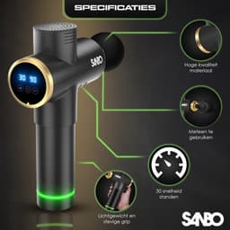 Sanbo Massage Gun Professioneel Elite - Incl. Massage Balsem - 30 Standen en 8 Opzetstukken - Ontspanning - Massage apparaat - Massage Pistool - Fitness - Hyrox - Crossfit — thumbnail 4