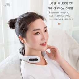 Elektrische meerdere koppen slimme nek massager, nekverzorger, oplaadbaar, warmtekussen, massager, nekwervelapparaat, oplosbaar, verwarmbaar, model 3 — thumbnail 2