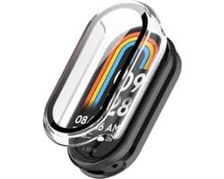 Strap-it Hard case hoesje met screen protector glas - geschikt voor Xiaomi Smart Band 10 (transparant)