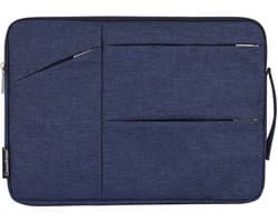 Laptophoes 14 Inch XV - Laptop Sleeve met Extra Vakken - Marineblauw