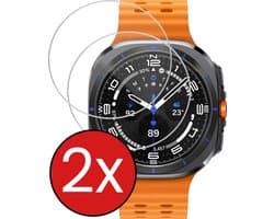 Screenprotector - 2 Stuks - Geschikt voor Samsung Galaxy Watch Ultra (47 mm) - Sterk & Shockproof - Tempered Glass - Gehard Glas - Beschermglas Screen Cover - Bescherm Protector voor Smartwatch