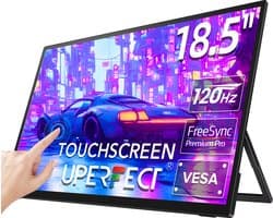UPERFECT Portable Monitor E06 18.5" FHD 120Hz Touchscreen Draagbaar Monitor with 10-Point Touch & USB-C for Gaming/Design for Laptop/Switch/MacBook VESA Mount
