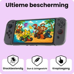 Hoesje Geschikt voor Nintendo Switch 2 Case Hoes Hard Cover Schokbestendig - Hoes Geschikt voor Nintendo Switch 2 Hoes - Transparant — thumbnail 3