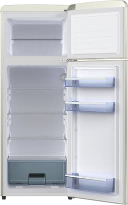 Helvetia Retro Koelvriescombinatie HRDPER206EC1 - Crèmekleur - 144 cm Hoog - 4ster Vriezer - Vintage - 206 Liter — thumbnail 3