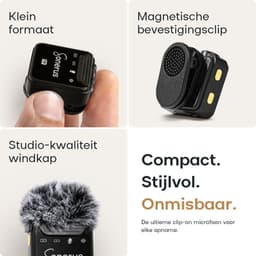 Sonerus Pro - Lavalier - Draadloze Microfoon - 2 Stuks - Geschikt voor Alle Smartphones, Camera & Laptop - Microfoons - Plug & Play - Incl. 2 Windshields — thumbnail 5